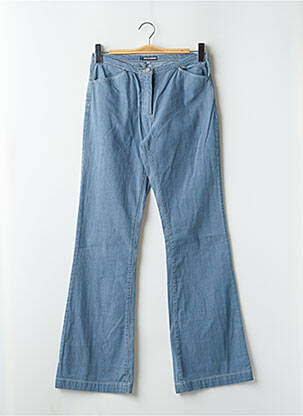 Pantalon flare stretch taille basse bleu SCHOOL RAG femme