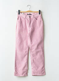 Pantalon 7/8 fermeture zippée sous rabat boutonné taille normale rose SCHOOL RAG femme