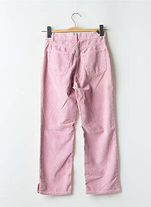 Pantalon 7/8 fermeture zippée sous rabat boutonné taille normale rose SCHOOL RAG femme
