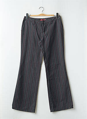 Pantalon droit tissage popeline taille basse gris TEDDY SMITH femme