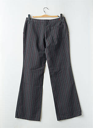 Pantalon droit tissage popeline taille basse gris TEDDY SMITH femme