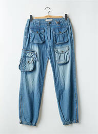 Pantalon cargo poches bleu TEDDY SMITH femme
