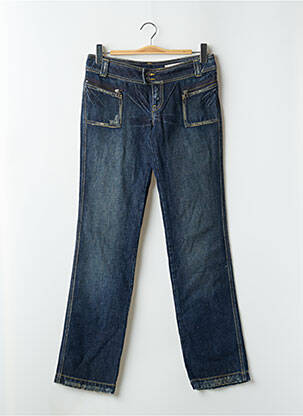 Jeans coupe slim tissage brut taille basse bleu TEDDY SMITH femme