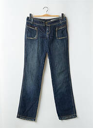 Jeans coupe slim tissage brut taille basse bleu TEDDY SMITH femme