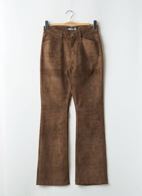 Pantalon flare stretch taille basse marron TEDDY SMITH femme