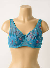 Soutien-gorge légère et transparente haut triangles bleu DAMART femme