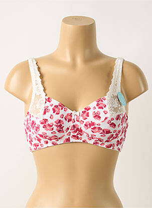 Soutien-gorge effet matière satinée haut soutien-gorge emboitant rouge DAMART femme