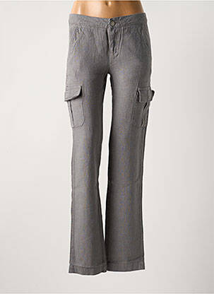 Pantalon cargo coupe droite taille normale gris CORLEONE femme