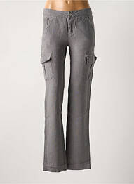 Pantalon cargo coupe droite taille normale gris CORLEONE femme