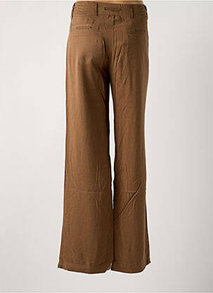 Pantalon large tissage popeline taille normale marron SALT & PEPPER femme