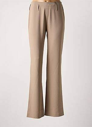 Pantalon droit taille normale taille normale beige LOLA femme