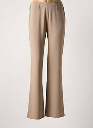 Pantalon droit taille normale taille normale beige LOLA femme