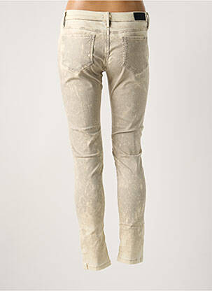 Pantalon slim taille basse taille basse beige REIKO femme