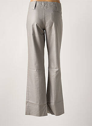 Pantalon droit tissage popeline taille basse gris LOLA femme