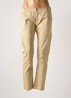 Pantalon flare stretch taille basse beige LE TEMPS DES CERISES femme