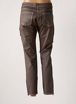 Pantalon slim stretch taille normale marron CORLEONE femme