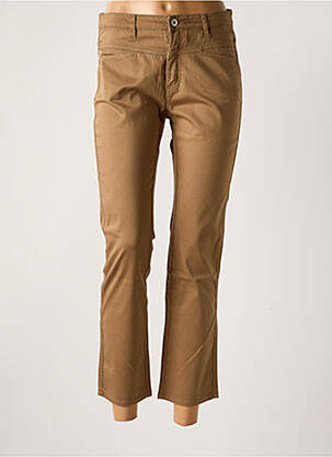 Pantalon 7/8 taille haute taille haute marron ONE STEP femme