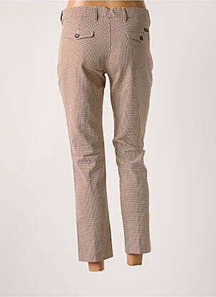 Pantalon 7/8 tissage popeline taille normale marron TRUE NYC femme