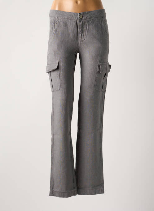 Pantalon cargo coupe droite taille normale gris CORLEONE femme