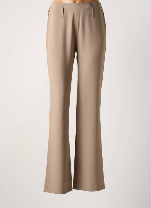 Pantalon droit taille normale taille normale beige LOLA femme