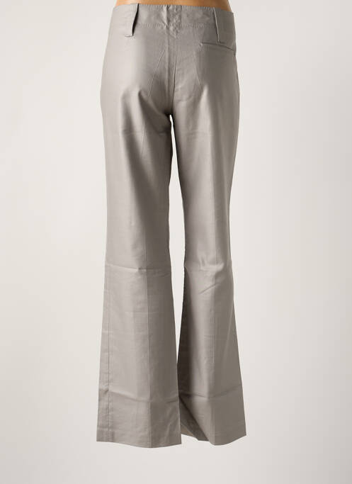 Pantalon droit tissage popeline taille basse gris LOLA femme