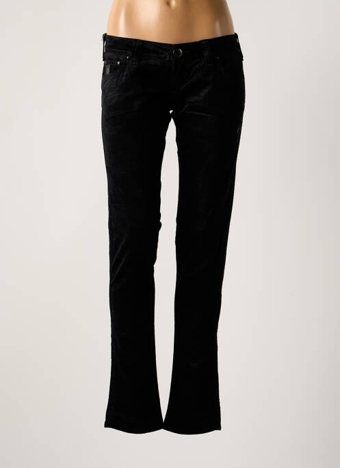 Pantalon flare stretch taille basse noir LOIS femme