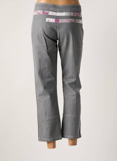 Pantalon 7/8 stretch taille normale gris OHDD femme