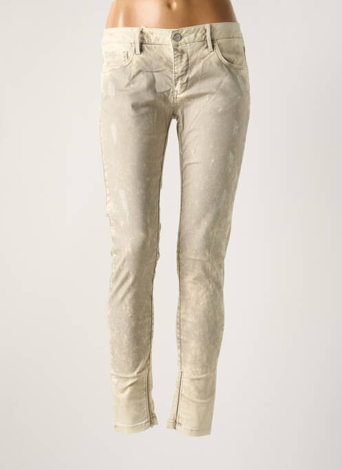 Pantalon slim beige REIKO pour femme