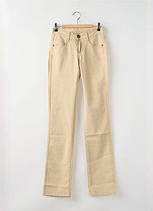 Pantalon slim tissage popeline taille normale beige PEPITO MICORAZON femme