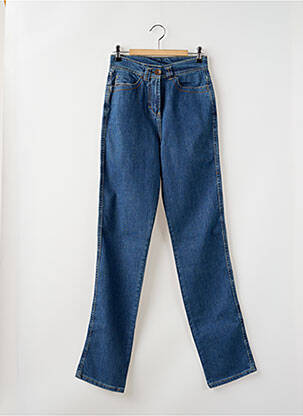 Jeans coupe slim stretch taille haute bleu JOST femme