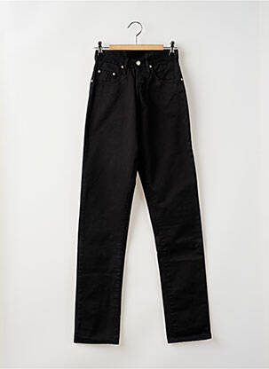 Pantalon slim tissage popeline taille haute noir CIMARRON femme