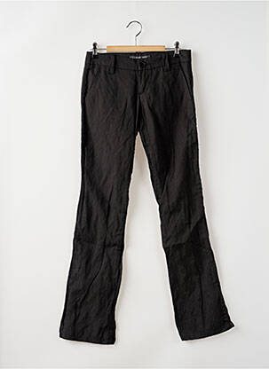 Pantalon droit fermeture zippée sous rabat boutonné taille basse gris FREEMAN T.PORTER femme