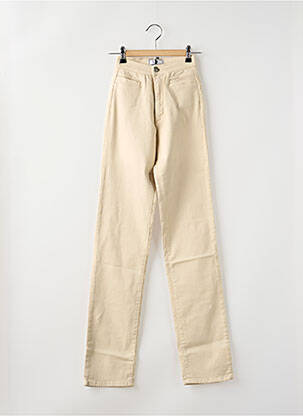Pantalon slim taille haute taille haute beige CASAGRANDE femme