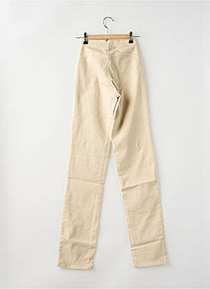 Pantalon slim taille haute taille haute beige CASAGRANDE femme