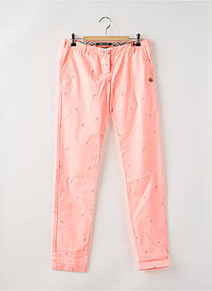 Pantalon chino taille basse taille basse rose MAISON SCOTCH femme