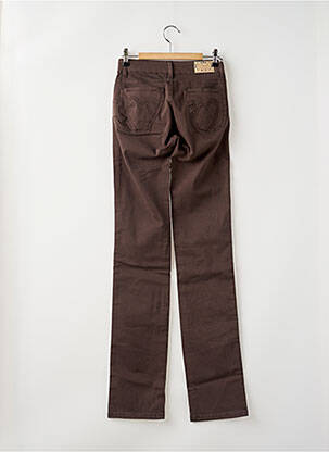 Pantalon slim tissage popeline taille normale marron PEPITO MICORAZON femme