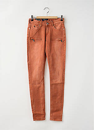 Jeans coupe slim taille basse taille basse orange MAISON SCOTCH femme
