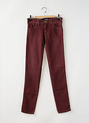 Jeans coupe slim stretch taille normale rouge ARMANI femme