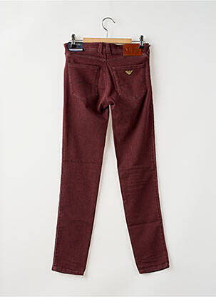 Jeans coupe slim stretch taille normale rouge ARMANI femme