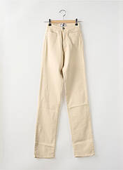 Pantalon slim beige CASAGRANDE pour femme seconde vue