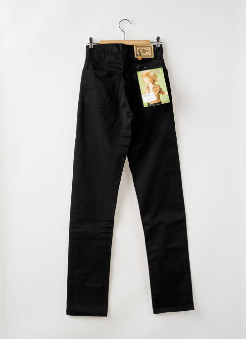 Pantalon slim tissage popeline taille haute noir CIMARRON femme