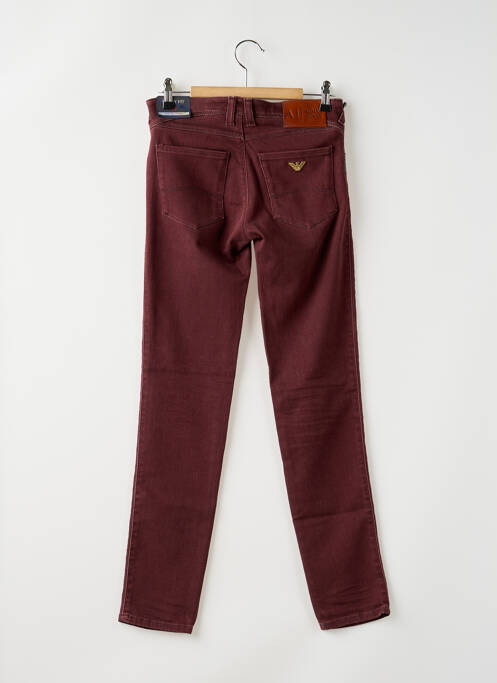 Jeans coupe slim stretch taille normale rouge ARMANI femme