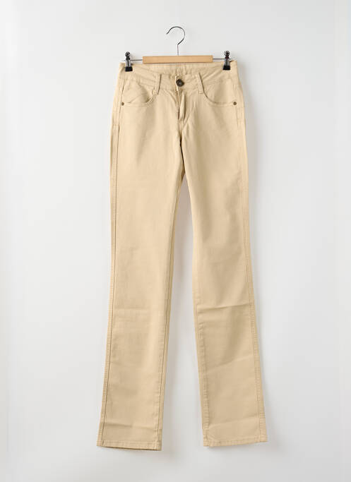 Pantalon slim beige PEPITO MICORAZON pour femme