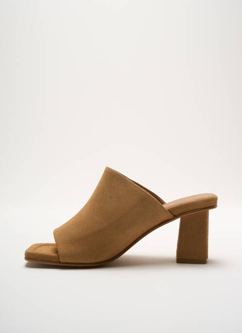 Mules/sabots type de semelle amortissante talon de 4 à 6cm marron IVYLEE femme
