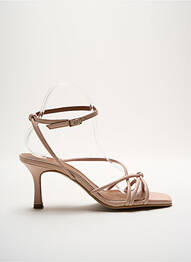 Sandales/nu pieds tissage satiné talon de 4 à 6cm rose BILLIBI femme