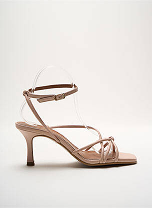 Sandales/nu pieds matière lisse talon de 4 à 6cm rose BILLIBI femme