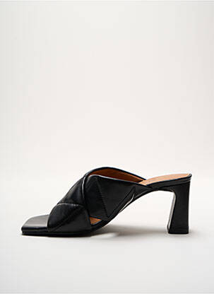Mules/sabots matière lisse talon de 4 à 6cm noir BILLIBI femme
