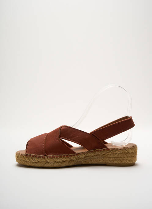 Espadrilles orange NAGUISA pour femme