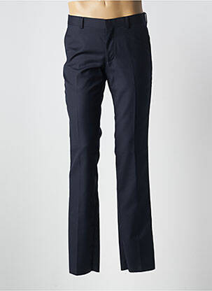 Pantalon droit fermeture zippée sous rabat avec crochet taille normale bleu CHROM MEN homme