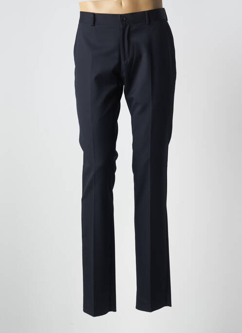 Pantalon droit tissage popeline taille normale bleu CHROM MEN homme